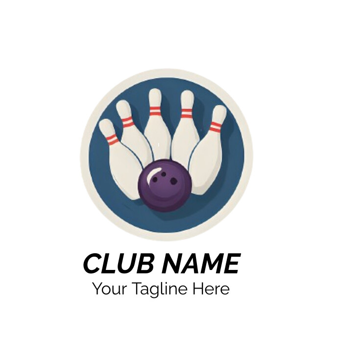 Bowling Pins Logo For Club | Club Logo Design template